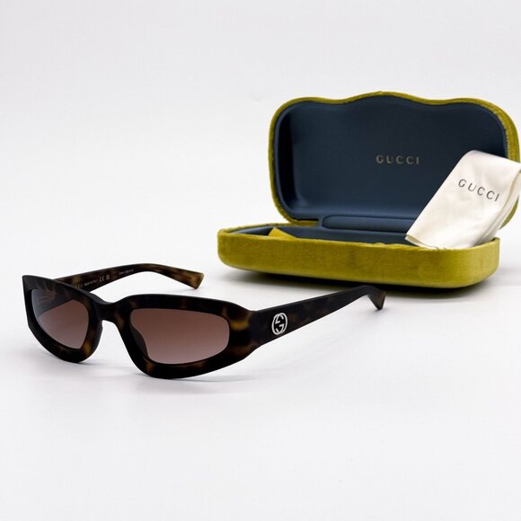 NEW GUCCI GG1787S 002 WOMEN HAVANA BROWN SUNGLASSES GUCCI - Picture 1 of 9